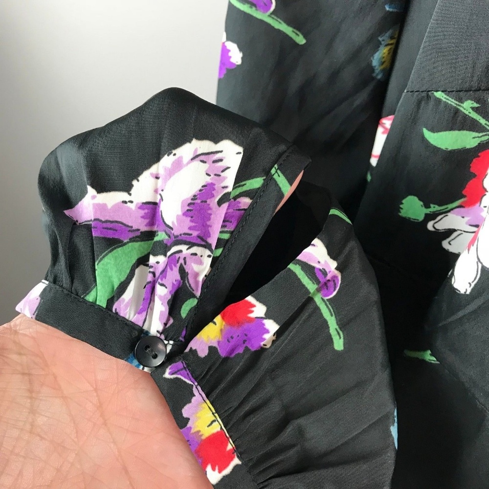 ASOS Curve Black Floral Short Sleeve Midi Dress 20 - Picture 4 of 8